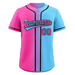 Maillots de baseball pour hommes OEM, chemises boutonnées à manches courtes, style hipster, hip hop, uniformes sportifs, maillots de baseball personnalisés - Product Image 4