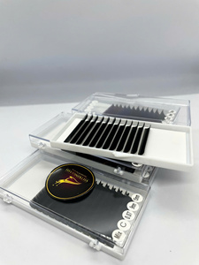 Extensions de cils synthétiques en gros, plateaux de cils en cachemire végétalien, extensions de cils individuels volume 8-25mm, fournitures marque privée - Product Image 4