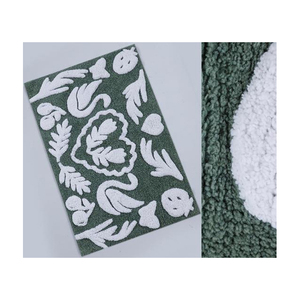 Tapis de bain en coton tufté rectangulaire, qualité supérieure, design traditionnel, style classique - Product Image 1