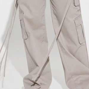 Pantalones Cargo de Invierno para Mujer, Tallas Grandes, Hechos a Medida, Estilo Urbano, Corte Regular, Lavados, con Múltiples Bolsillos, Ecológicos, Venta al Por Mayor - Product Image 4