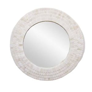 Miroir à cadre en bois avec résine et émail Miroir mural décoratif pour salon chambre et hall Miroir en émail en résine de haute qualité - Product Image 1
