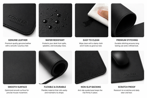 Custom Logo Luxury Waterproof PU Leather Desk Mat Large Non-Slip Office Writing Pad <b>Gaming</b> Mouse Mat for Computer Laptop - Product Image 2