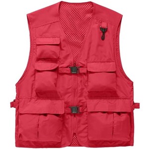 Chaleco de Seguridad de Alta Visibilidad para Hombre, Malla Reflectante Transpirable, Ropa de Trabajo con Múltiples Bolsillos, Cierre de Cremallera, Uso en Exteriores de Verano - Product Image 1