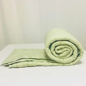 <span class=keywords><strong>Colcha</strong></span> Reversible <span class=keywords><strong>de</strong></span> Algodón con Rayas Verdes, Estampada a Mano, para <span class=keywords><strong>Cama</strong></span> King/Queen, Estilo Rústico - Product Image 4