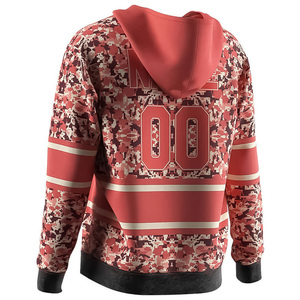 Sweat à capuche de hockey sur glace pour hommes, personnalisable avec logo d'équipe imprimé, chaud, respirant, en polaire, pour entraînement sur glace - Product Image 2