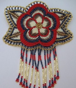 Pinza para el pelo de moda con bordado de cuentas, adorno elegante para festivales, bodas y ocasiones especiales - Product Image 5