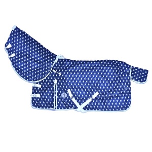 Nouveauté tapis de cheval d'été en maille mouche avec doublure en nylon bleu détachable remplissage polaire léger prix bas exportateurs indiens - Product Image 1