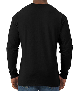 T-shirt à manches longues pour hommes, style col rond, parfait pour un usage quotidien, voyage, tissu confortable en mélange de coton, léger et respirant - Product Image 3
