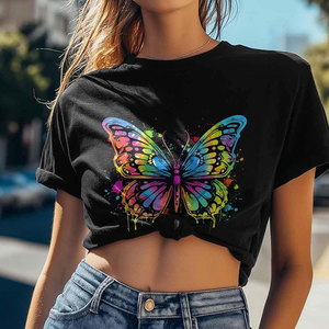 Marcas de etiqueta privada solicitan una camiseta de algodón para mujer con impresión personalizada, hecha en Pakistán, de nuestra empresa de fabricación personalizada. - Product Image 1
