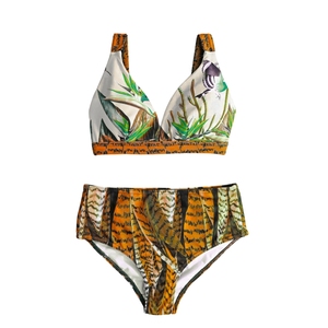 Wholesale Plus Size Leopard Print High Support Seamless Cotton Women's Yoga Activewear Shorts Sets & Sports <b>Bra</b> - Product Image 4