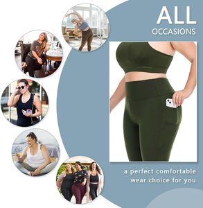 Leggings de Verano Transpirables hasta la Rodilla para Mujer, Tallas Grandes, Suaves y Elásticos, de Cintura Alta con Control de Abdomen, Ideales para Yoga, Fitness y Running - Product Image 6