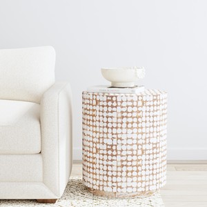 Handcrafted Coconut Wood Cube <b>Side</b> <b>Table</b> | Natural Wholesale Furniture India - Product Image 3