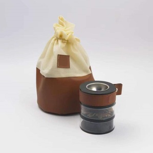 Portable Leather <b>Bakhoor</b> Incense Burner Set with Acrylic Storage Containers | Magnetic <b>Oud</b> Incense Kit & Charcoal Holder - Product Image 4