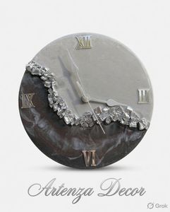 Handmade Modern Quartz Analog Resin <b>Wall</b> <b>Clock</b> Round Hand Painted Roman Numeral 30cm <b>Wall</b> <b>Decor</b> for Home - Product Image 1