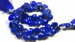 Hermosas Cuentas de Piedras Preciosas Facetadas de Lapislázuli Azul Natural de 8-9 mm, Cuentas de Lapislázuli en Forma de Corazón Pulido Opaco, Hilo de 7.5 Pulgadas - Product Image 4