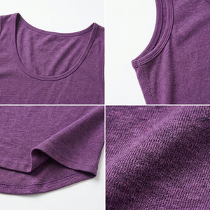 Camiseta deportiva para mujer, transpirable, de secado rápido, 100% poliéster, color sólido, para gimnasio. - Product Image 5