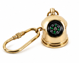 Porte-clés Boussole Marine Miniature en Laiton Fait Main de Luxe, Haute Qualité, Vintage, Nautique, Maritime, Cadeau de Collection, Souvenir - Product Image 1