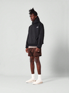 Sweat à capuche unisexe 500 GSM 100 % coton à épaules tombantes pour homme, logo en relief personnalisable, pull épais avec doublure polaire pour l'hiver, couleur unie, USA - Product Image 2
