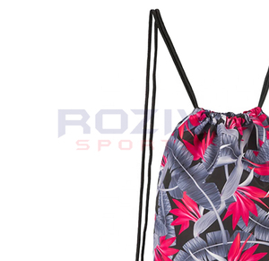 Sac à dos de sport de voyage écologique de haute qualité en gros, imprimé par sublimation, avec cordon de serrage, logo personnalisé, en tissu polyester imperméable - Product Image 3