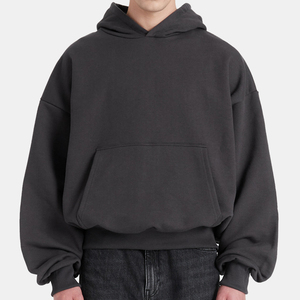 เสื้อฮู้ดดี้ผ้าฝ้ายหนานุ่ม 100% สำหรับผู้ชาย ปักโลโก้ได้ตามสั่ง ไม่มีเชือกผูก ทรงโอเวอร์ไซส์ ใส่สบาย ทรงปกติ แบบถัก - Product Image 1