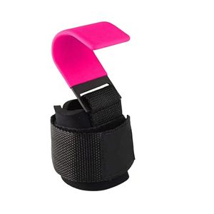 Crochets de musculation, sangles de poignet, poignées de soulevé de terre rembourrées en néoprène, support d'entraînement de force, logo personnalisé rose - Product Image 2