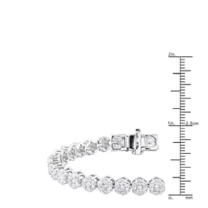 กำไลข้อมือเพชรทรงดอกไม้แบบโรเซตต์ 8.00 กะรัต ได้รับการรับรองจาก IGI ของ EtherStar Jewels สำหรับผู้หญิง ทำจากทองคำแท้ 18K - Product Image 1