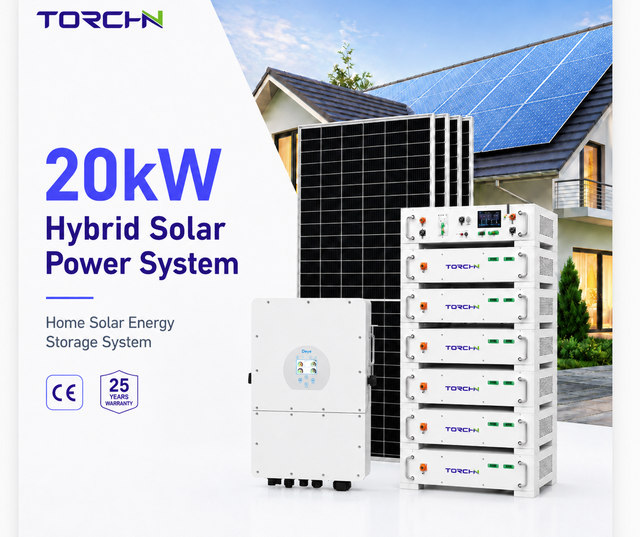 20kW 15kW 25kW Hybrid Solar System Kit Complete Energy System for Commercial Energy Projects with Battery Inverter Solar Panel