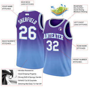 Maillot de basket personnalisé pour homme, style décontracté, 100 % polyester, sublimation, vêtements d'équipe OEM avec design nom et numéro pour joueurs - Product Image 3