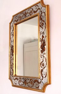 Espejo de cristal Eglomisé, 75 x 60 cm - Product Image 1