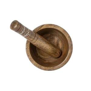 Ensemble de 24 outils de cuisine écologiques naturels pour herbes et épices, mortier et pilon traditionnels, outil de broyage d'épices en bois - Product Image 3