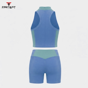 Nuevo Conjunto de 2 Piezas para Mujer, 100% Algodón, Diseño Personalizado, Alta Calidad, Transpirable, Top Corto por Encima de la Rodilla, Tela de Lona Sólida - Product Image 5