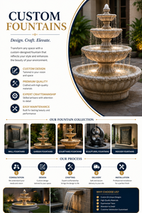 Fuente de Agua Ganesha de 3 Pies en Oro Blanco para Hogar, Jardín u Oficina |   Fuente Decorativa de Fibra Premium para Interiores y Exteriores - Product Image 4