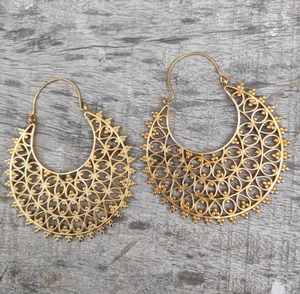 Boucles d'oreilles en laiton, finition solide, en stock, prêtes à l'expédition, fabrication sur mesure, article de gros d'usine - Product Image 4