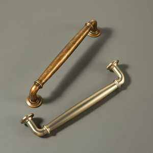 Modern Geometric <b>Brass</b> Cabinet Handle Drawer Pull <b>Knob</b> Furniture Hardware Durable Design Antique Finish <b>Brass</b> Star Shape Handles - Product Image 3