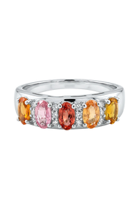 Anillo de Esmeralda y Diamantes en Plata de Ley 92.5 KLSR-11817 - Product Image 6