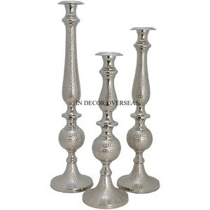Golden Brass Candle Stand With Leaves Design And Glass Pink <b>Top</b> For Home Decoration Table Centerpiece Luxury Candle Holder - Product Image 4