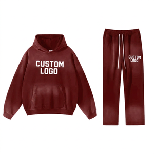 Conjunto de Sudadera y Pantalones Deportivos para Hombre, Estilo Desgastado, Lavado Ácido, Efecto Desteñido por el Sol, Nueva Llegada - Product Image 5