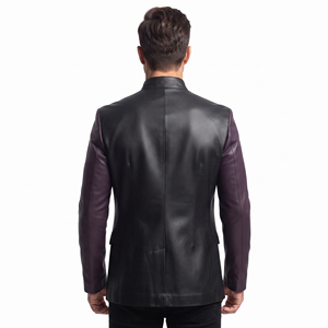 Custom Men's <b>Leather</b> <b>Blazer</b> Genuine Cowhide <b>Jacket</b> Men's Vintage <b>Leather</b> <b>Blazer</b> Fashion Coat Men's <b>Leather</b> <b>Blazer</b> - Product Image 2