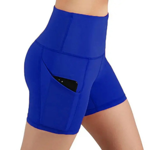 Shorts de yoga respirants à compression, taille haute, sans couture, en Spandex/Nylon, pour femmes, pour la gym et le fitness, séchage rapide 4 directions, plus OEM Nylon - Product Image 1