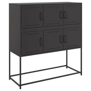 39.6 della credenza in acciaio nero "x 15.4" x 42.1 "dimensioni - Product Image 2