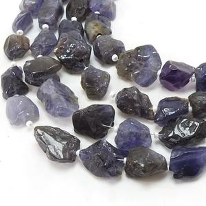 Iolite poli brut en forme de pépites, 8 pouces, 10-15 mm de long, environ, fournitures pour grossistes, pierre naturelle bleue, marque PMEGEMSBEADS - Product Image 1