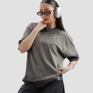 เสื้อยืดโอเวอร์ไซส์สไตล์วินเทจสำหรับผู้ชาย แขนสั้น คอกลม สตรีทแวร์ เหมาะสำหรับใส่ลำลองทุกวัน - Product Image 5