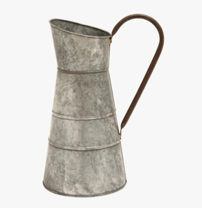 Pichet à lait en métal galvanisé, vase rustique style ferme, pot à fleurs, décoration de maison de campagne, pot de table, centre de table décoratif, vente en gros - Product Image 1