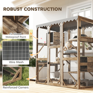 Pet <b>Cage</b> Indoor <b>Cat</b> Enclosure with Comfort and Style - Product Image 4