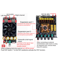 Modul SZM-AS21-II TPA3255 Subwoofer Nada Tinggi dan Rendah 220W*2+350W Papan Amplifier Digital