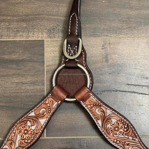 Juego de tachuelas para cuello de pecho y cabeza de cuero tallado a mano para caballo, brida de cuero genuino hecha a mano, collares de pecho hechos a mano - Product Image 5