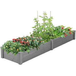 Large 96x28x10 Outdoor Raised Garden Bed Tool-Free Assembly Over Ground <b>Long</b> Planter <b>Box</b> for Flowers & Plants - Product Image 1