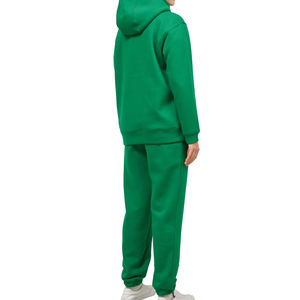 Chándal 2 en 1 con Capucha Verde para Hombre, Color Sólido, Largo, Casual, Holgado, Otoño, 100% Algodón, Transpirable, con Bolsillos Laterales Delanteros - Product Image 6