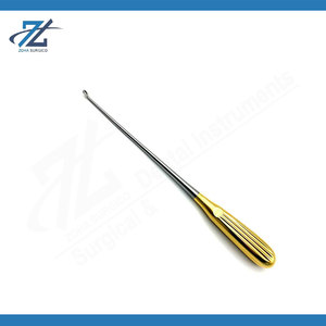 Cureta ortopédica para huesos, tamaño 2, punta angulada, 14 pulgadas, instrumento quirúrgico de acero inoxidable con mango sólido, fabricante Pakistán - Product Image 3