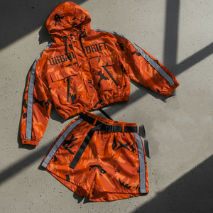 Conjunto de Chándal de 2 Piezas para Mujer, Estilo Y2K, Chaqueta Cortavientos con Cremallera y Pantalones Cortos, Personalizable con Logotipo, de Fabricante de Ropa 2026 - Product Image 3